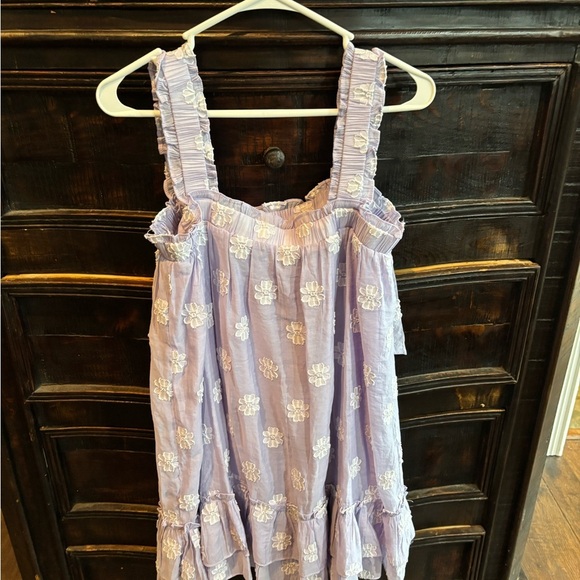 Lavender Floral Ruffle Dress - Picture 1 of 2